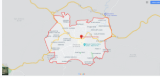 La ciudad de Papantla, Veracruz.